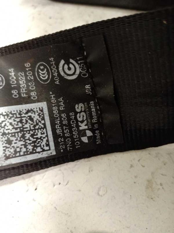 CEINTURE ARRIERE DROIT VW SHARAN/ SEAT ALHAMBRA 2010-2021 - Vue 2